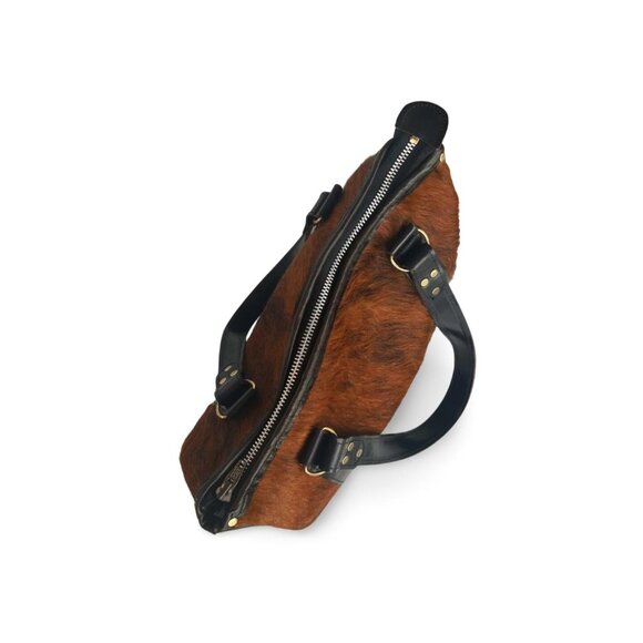 Vintage Pony Hair Leather Shoulder Strap Purse Bag - Picture 3 of 8